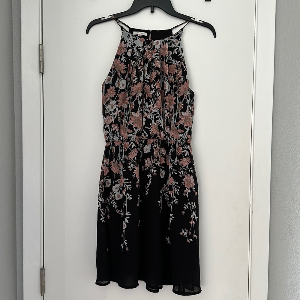 Floral black dress